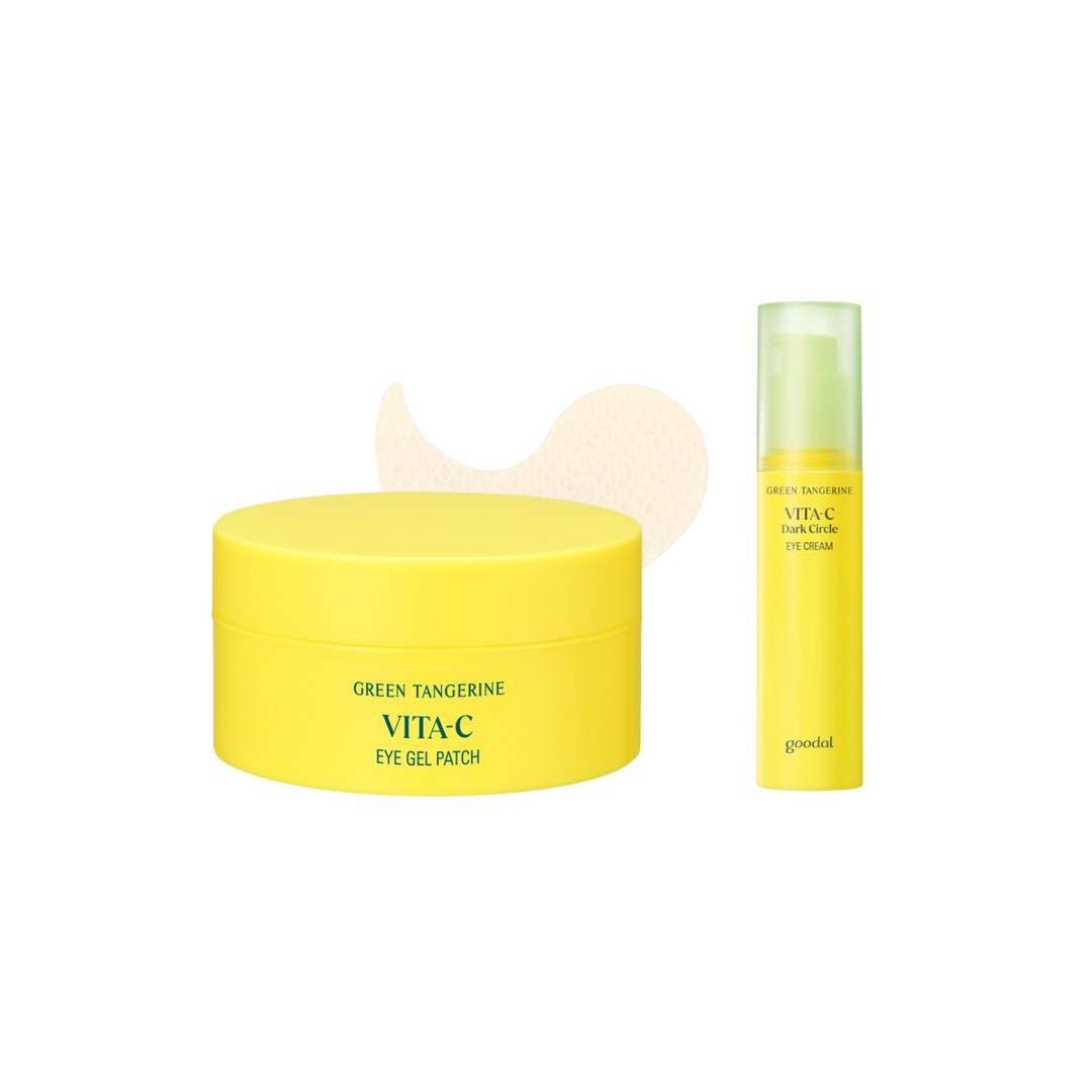 Goodal [ONLINE EXCLUSIVE] Green Tangerine Vita C Eye Gel Patch + Dark Circle Eye Cream - Shop K-Beauty in Australia