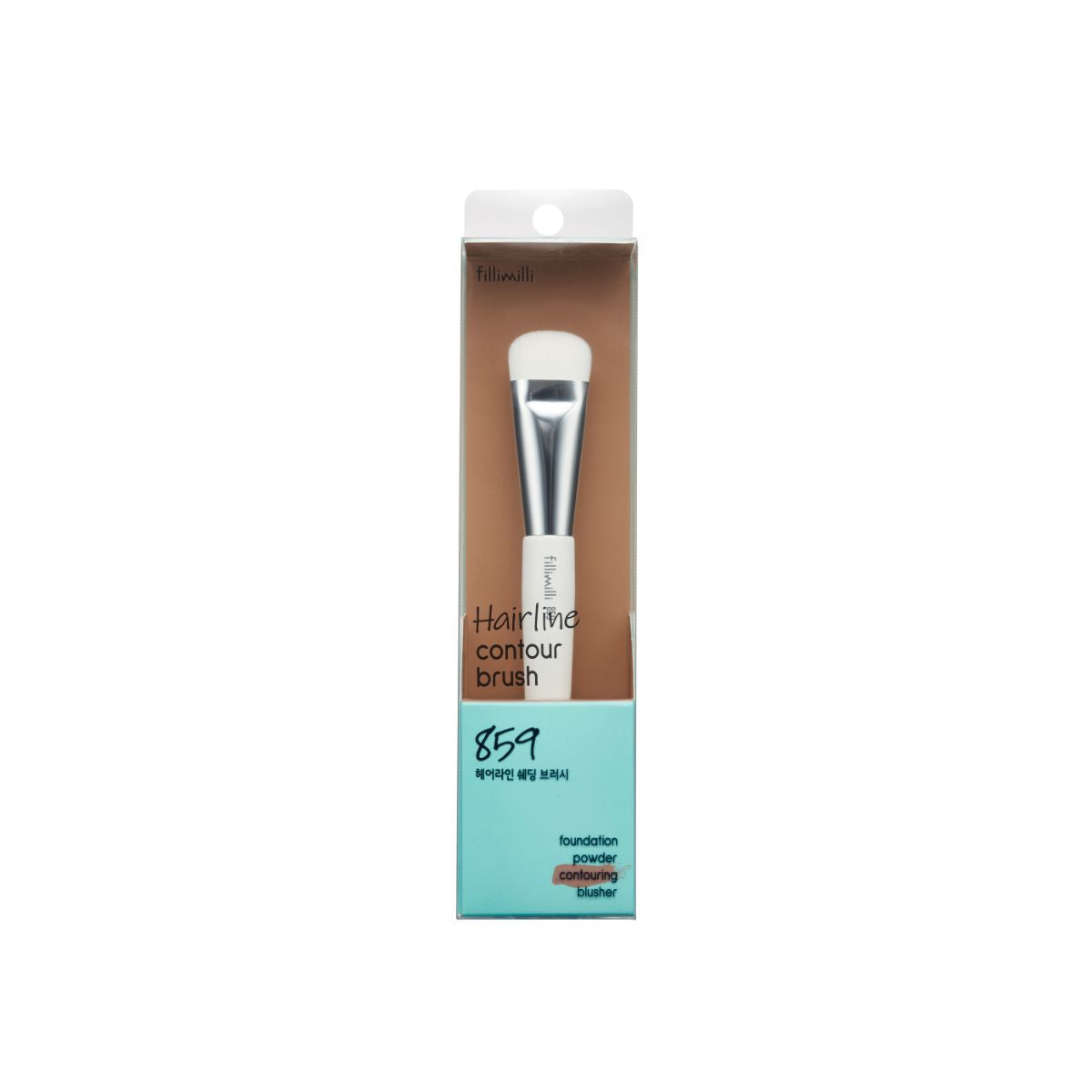 Fillimilli Hairline Shading Brush 859 makeup brush with fine bristles for precise hairline contouring and shading.