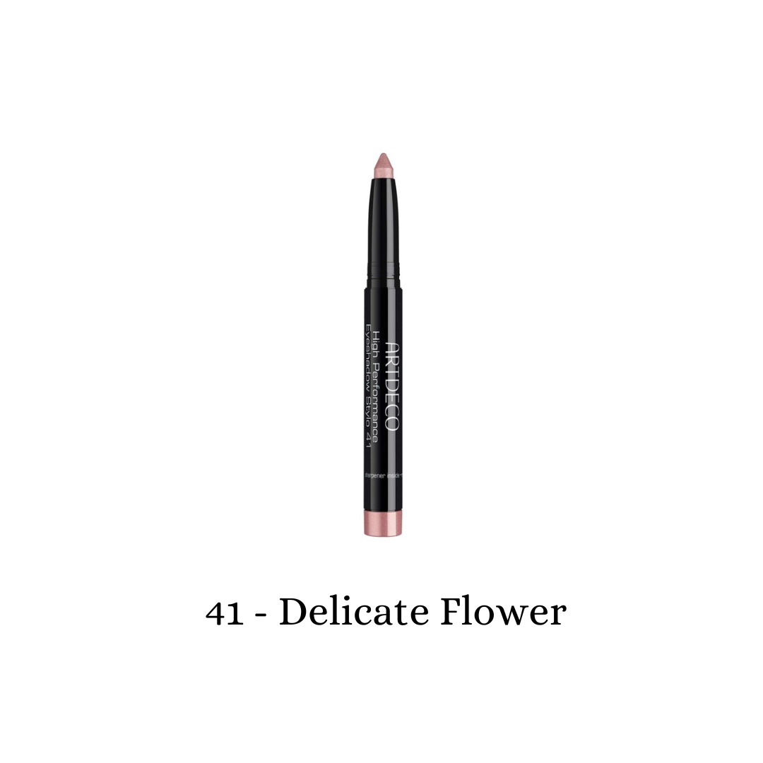 ARTDECO High Performance Eyeshadow Stylo with a sleek design, showcasing the creamy eyeshadow stick with a delicate floral pattern.