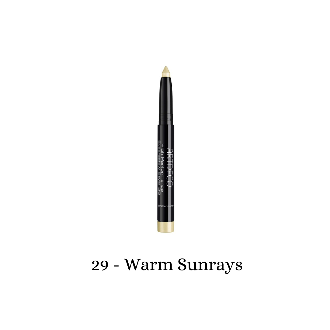 ARTDECO High Performance Eyeshadow Stylo in warm sunray shades, featuring a sleek applicator and vibrant, blendable color.