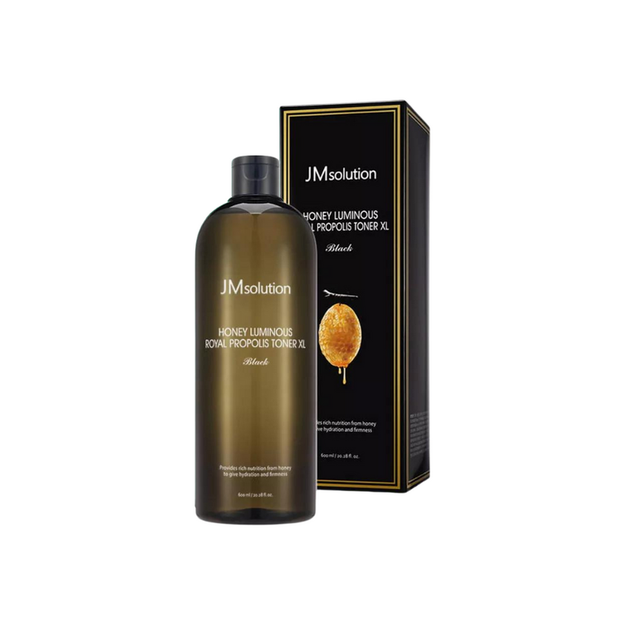 JM Solution Honey Luminous Royal Propolis Toner XL Black 600ml - Shop K-Beauty in Australia