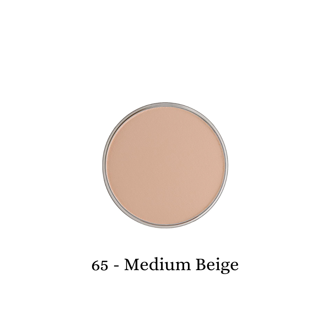ARTDECO Hydra Mineral Compact Foundation refill in medium beige, showing the compact case with the foundation inside.