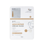 ISOV 2-Step Meso Repair Cream Mask sheet mask with soothing cream and serum for revitalized skin, shown in the image.