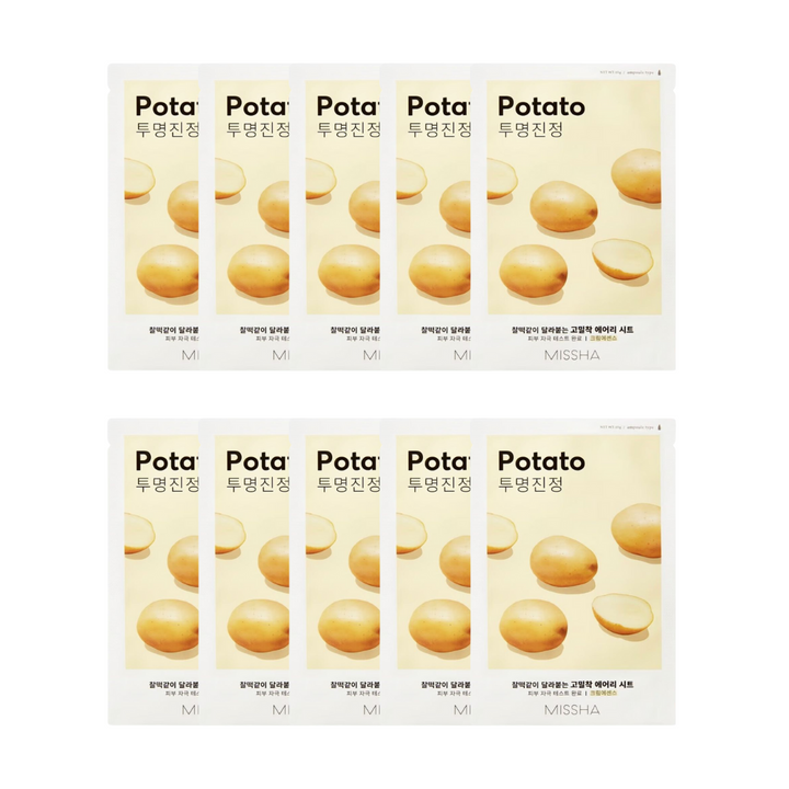 Missha Airy Fit Sheet Mask [Potato] 10pc Bundle - Shop K-Beauty in Australia