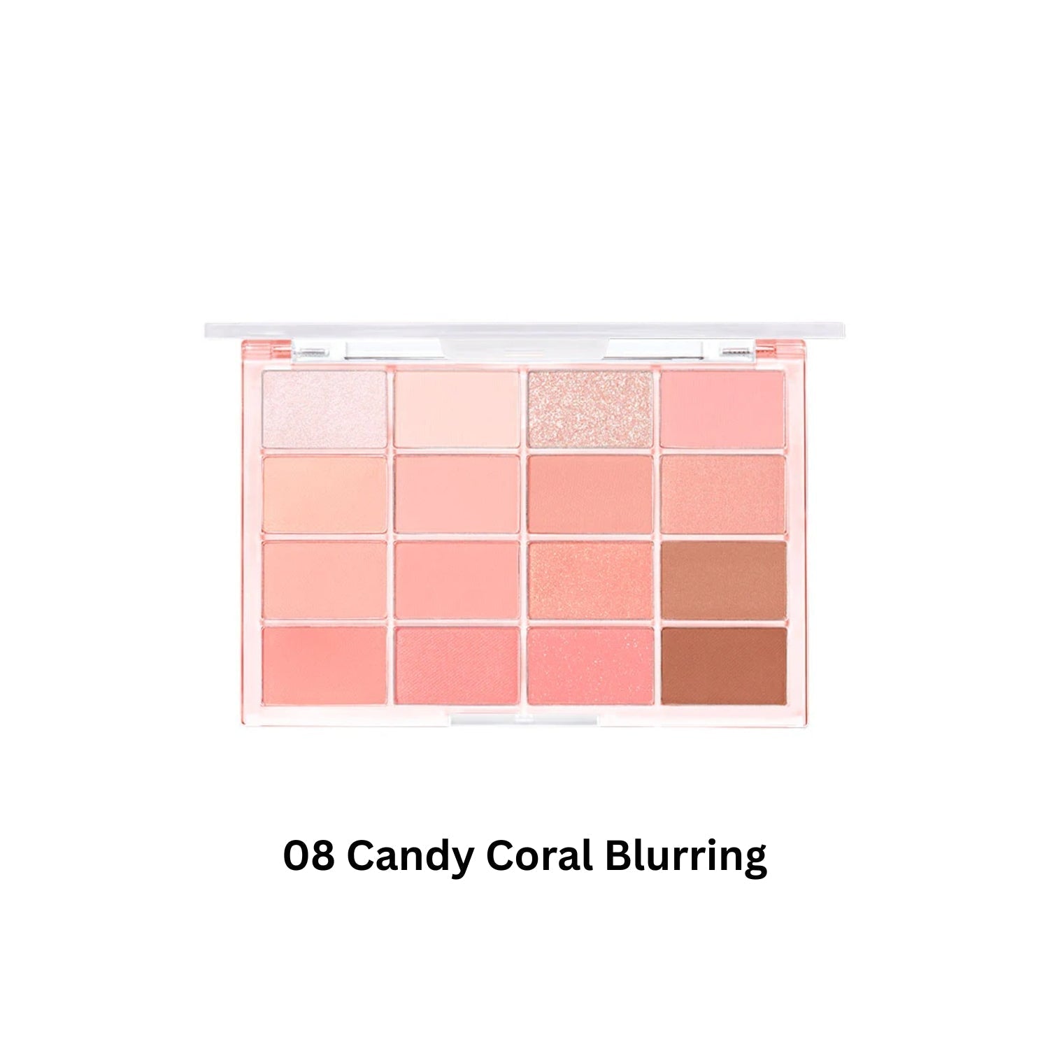 Wakemake Soft Blurring Eye Palette with neutral eyeshadow shades, featuring matte and shimmer finishes for versatile eye makeup.