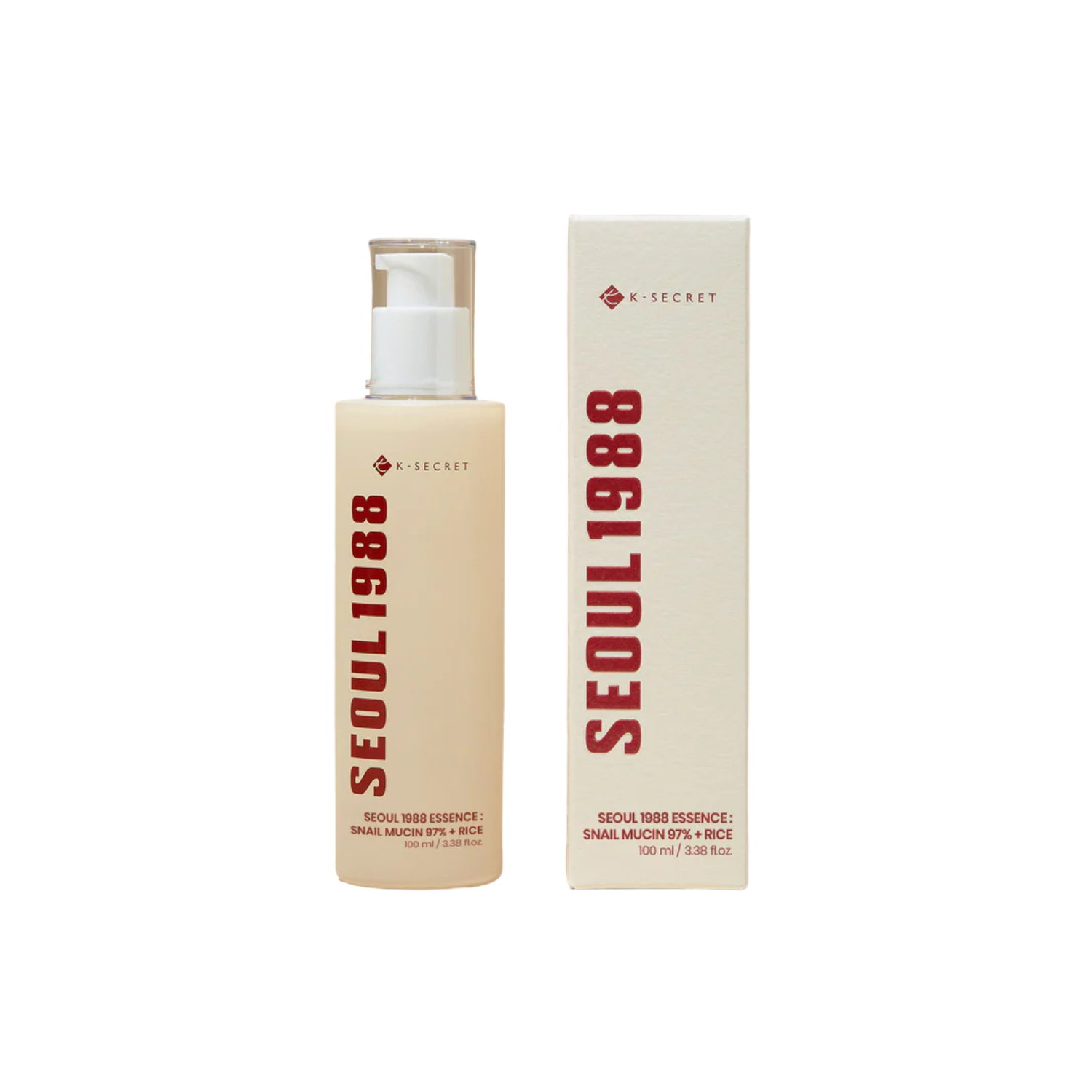 K-Secret Seoul 1988 Essence : Snail Mucin 97% + Rice 100ml - Shop K-Beauty in Australia