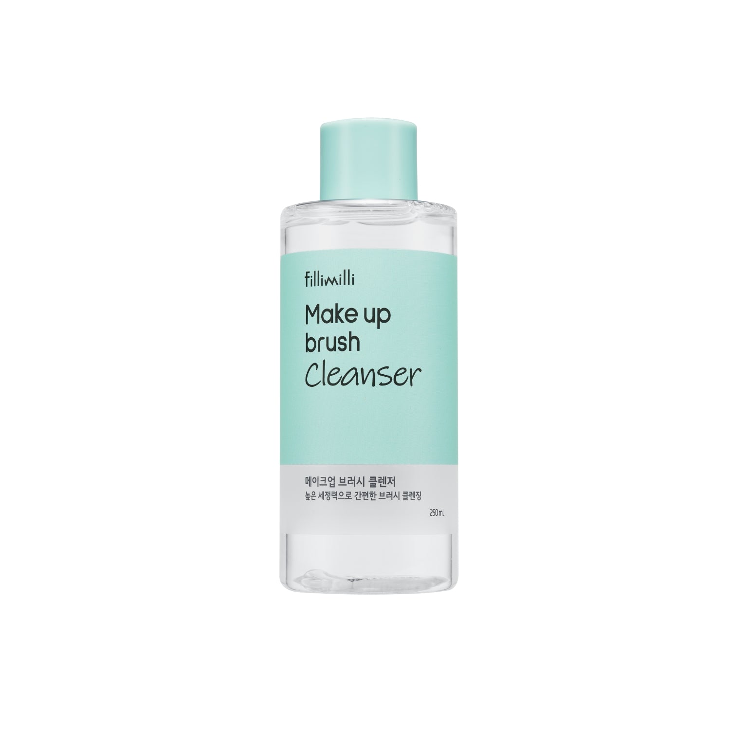Fillimilli makeup brush cleanser in a 250ml bottle, designed for cleaning makeup brushes efficiently.