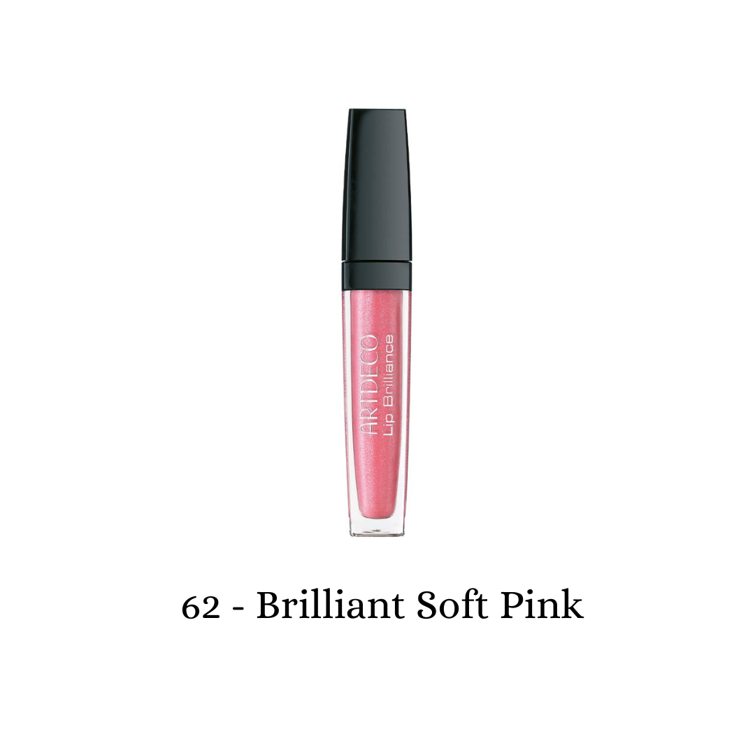 ARTDECO Lip Brilliance Lip Tint in soft pink color, showcasing glossy, vibrant lip enhancement with a smooth, shiny finish.