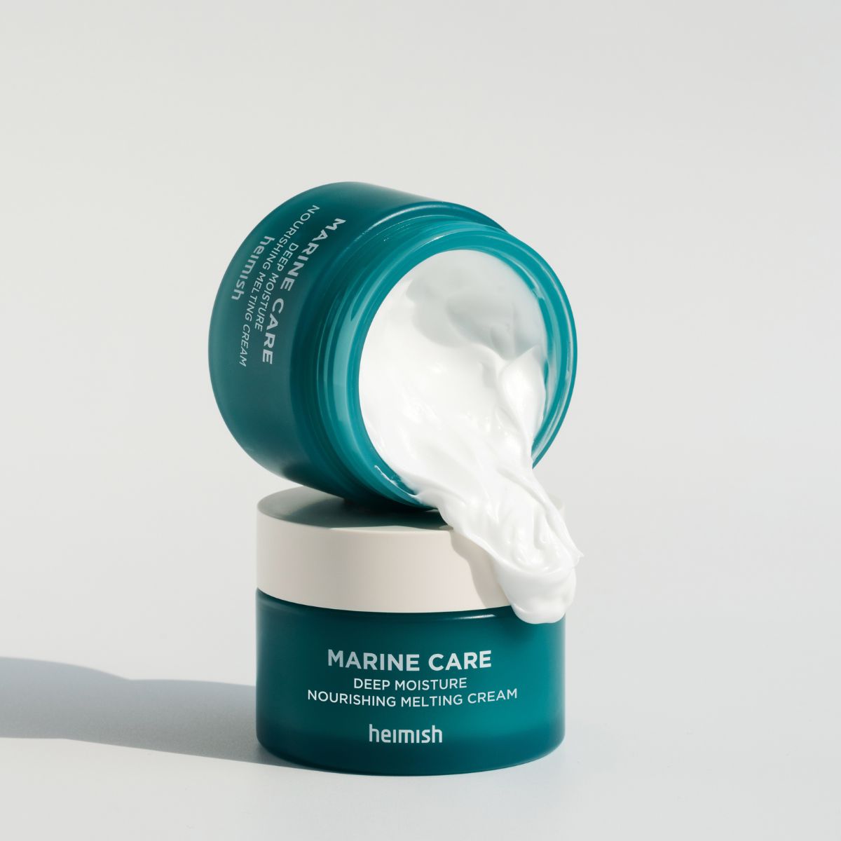Heimish Marine Care Deep Moisture Nourishing Melting Cream in 55ml jar, a face moisturizer with a creamy texture and marine-inspired formula.