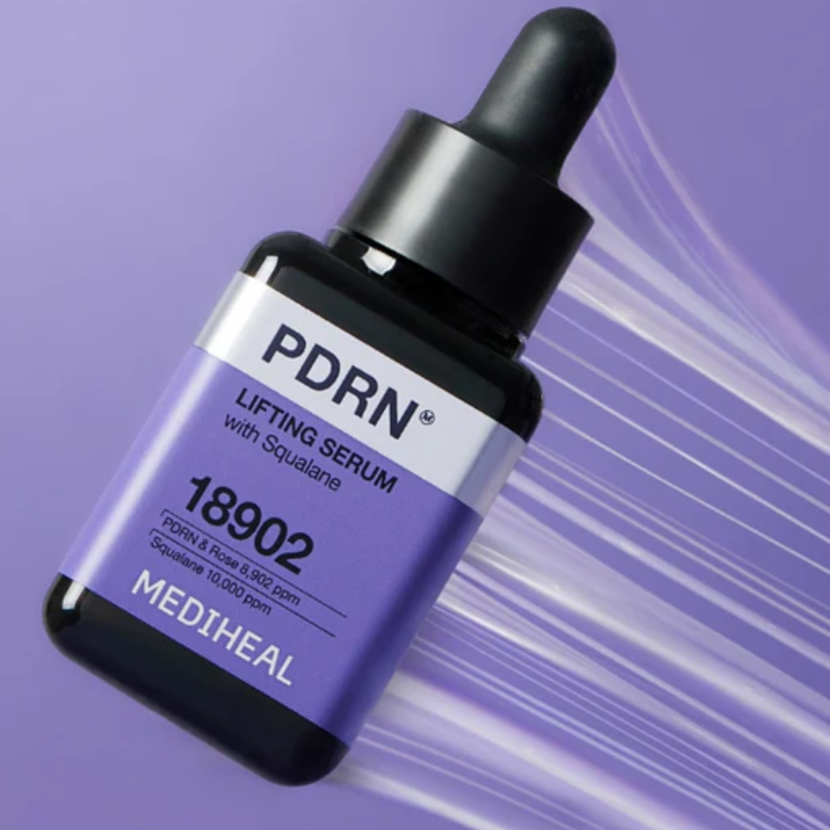 Mediheal PDRN Lifting Serum in a 40ml bottle, featuring a clear serum with a pump dispenser for skin rejuvenation.