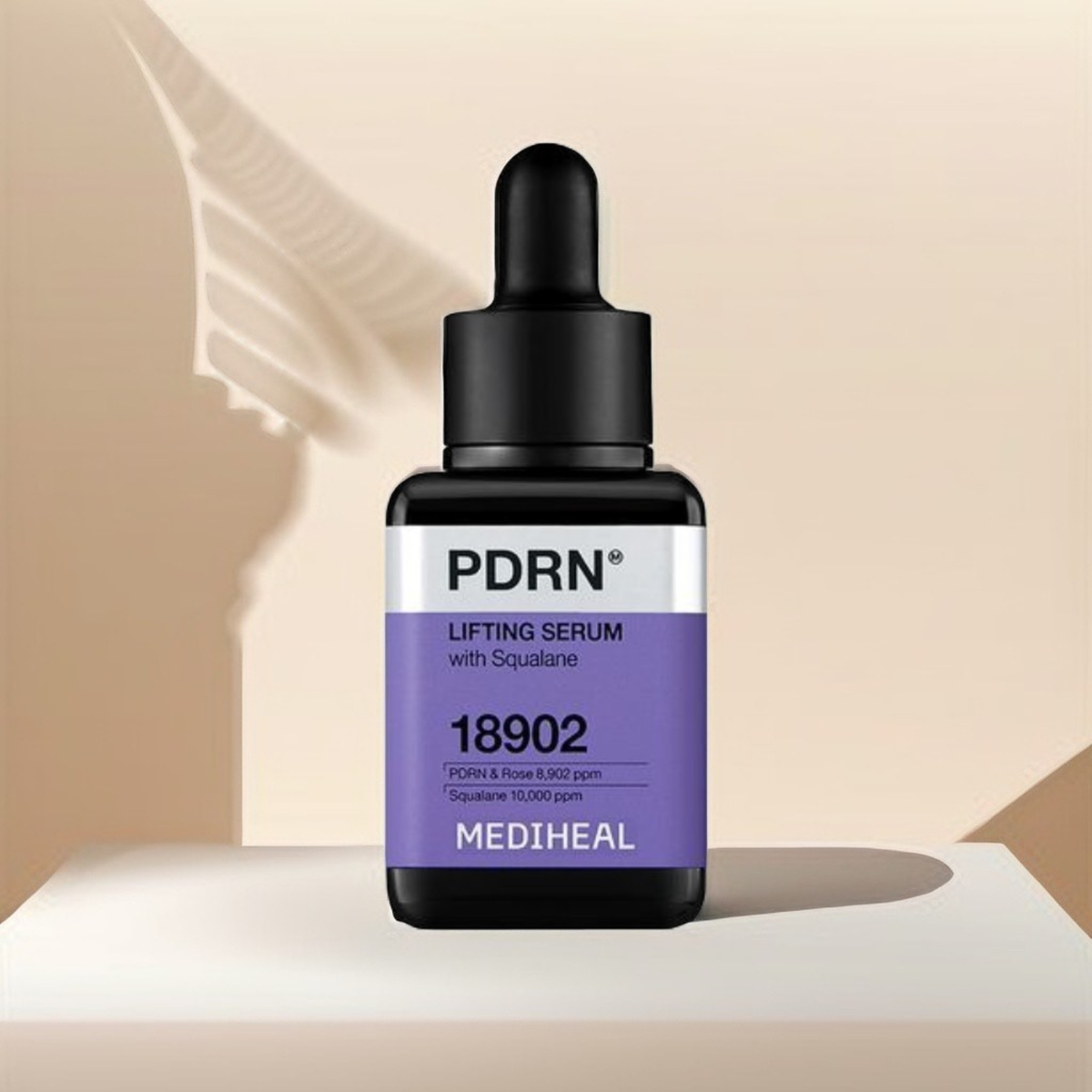 Mediheal PDRN Lifting Serum 40ml bottle with a sleek design, showcasing the serum's packaging and branding.