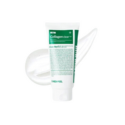 Green Cica Collagen Clear 2.0 gel and foam cleanser by MEDIPEEL+ in a 120ml bottle, with a clean, minimalist design and green accents.