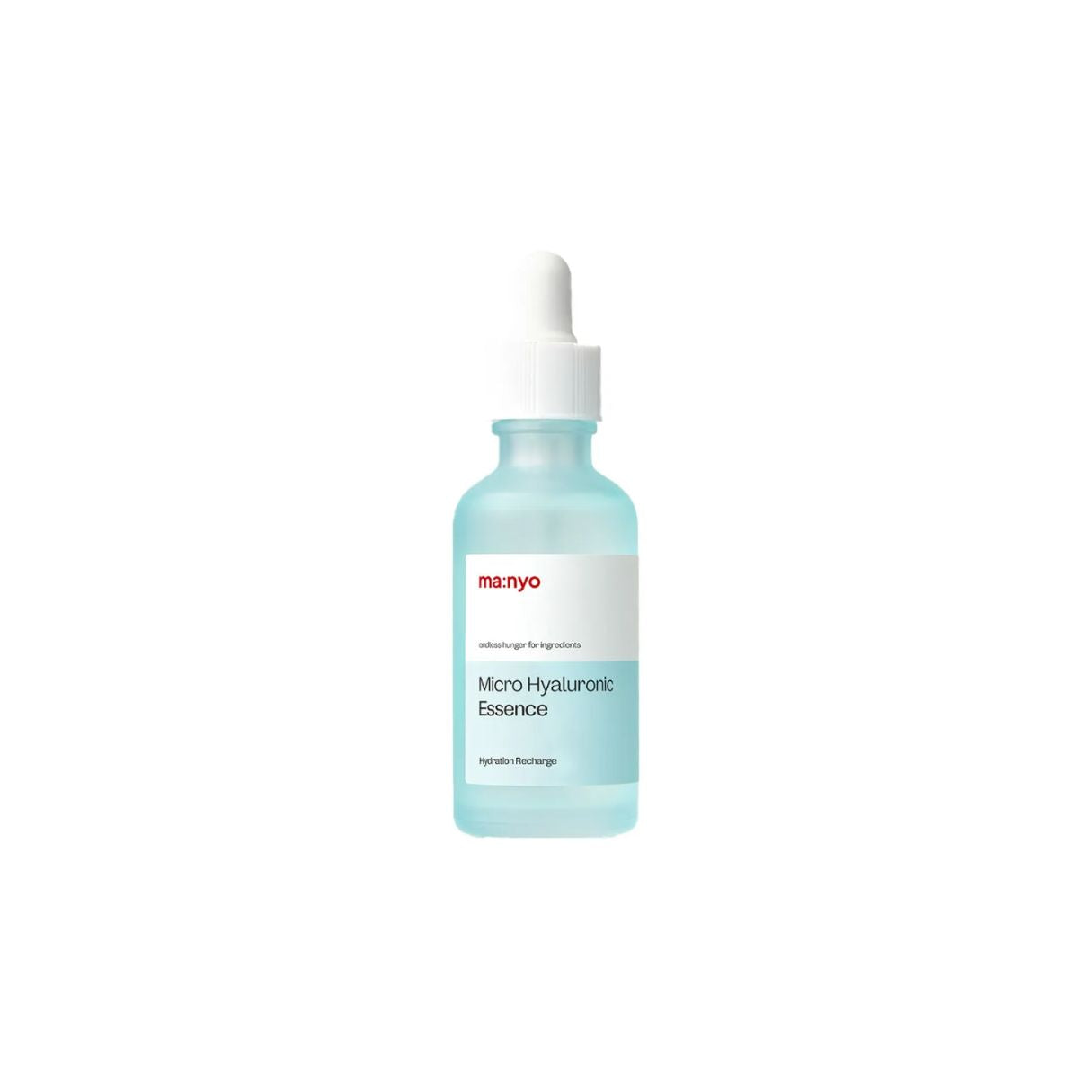 Ma:nyo Micro Hyaluronic Essence 50ml bottle, clear serum with dropper for hydrating skincare application