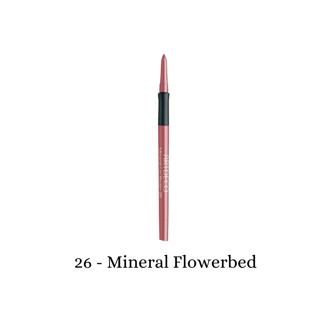 ARTDECO Mineral Lip Styler lip liner with a smooth mineral finish, displayed with a floral-inspired design on the packaging.