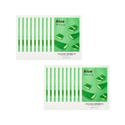 Missha Airy Fit Sheet Mask Aloe bundle with 20 masks, lightweight and hydrating facial sheet masks for soothing skincare.