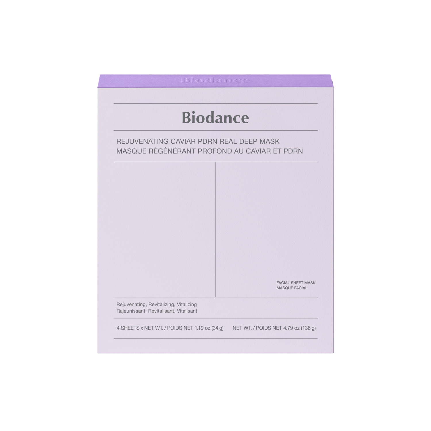 Rejuvenating Caviar PDRN Real Deep Mask Box [4pcs]