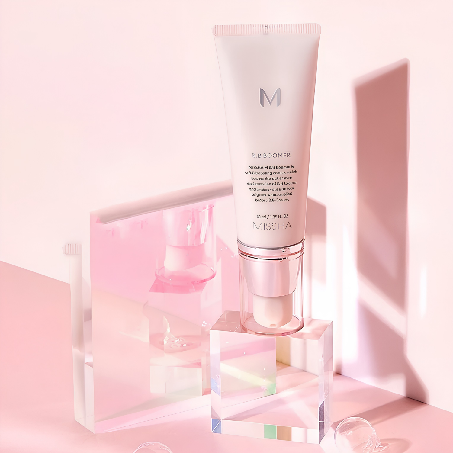 Missha M BB Boomer 40ml face primer in a sleek bottle, ready to enhance makeup with a smooth, radiant finish.
