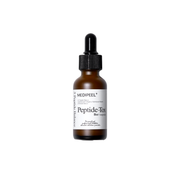 MEDIPEEL+ Peptide Tox Bor Ampoule 30ml, clear glass ampoule with a white label, showcasing skincare product for rejuvenation.