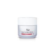 ISOV Night & Peel Cream 50ml jar showing creamy texture and elegant packaging for nighttime skincare treatment.