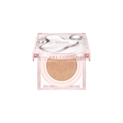 Clio Kill Cover High Glow Cushion foundation with refill in three shades, showcasing radiant, glowing skin finish.