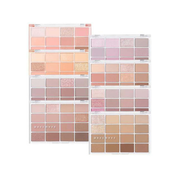 Wakemake Soft Blurring Eye Palette featuring neutral eyeshadow shades in an open palette with multiple pans and a mirror.
