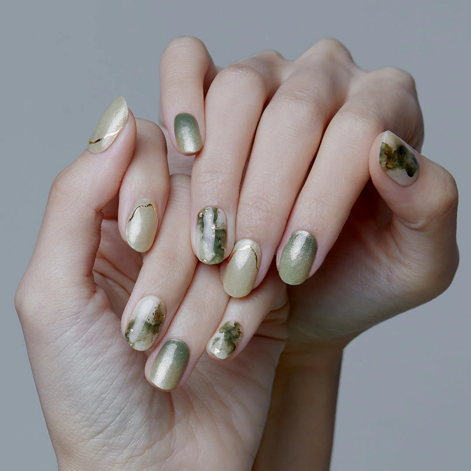 Ohora Semi-Cured Gel Nail - N Glimmering Leaf - Shop K-Beauty in Australia