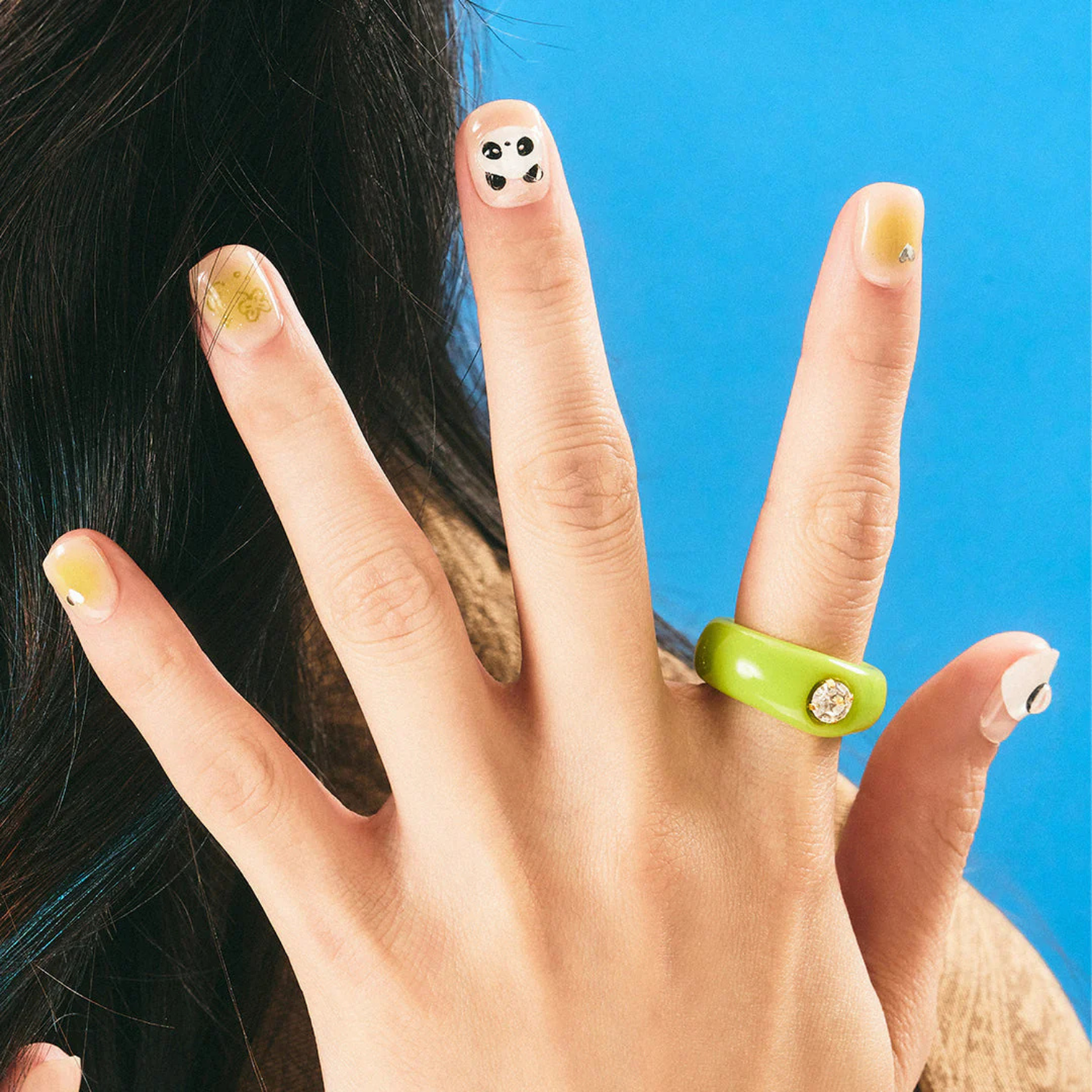 Ohora Semi-Cured Gel Nail - N Lucky Panda - Shop K-Beauty in Australia