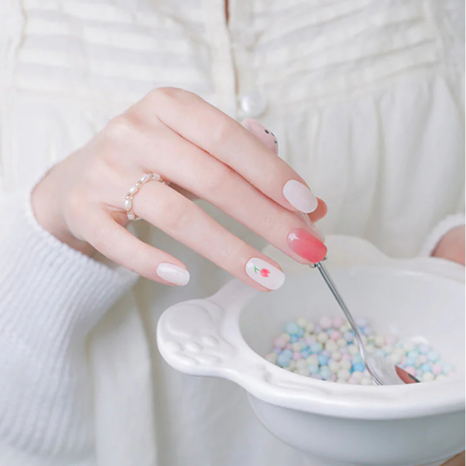 Ohora Semi-Cured Gel Nail - N Tulip Bonbon - Shop K-Beauty in Australia