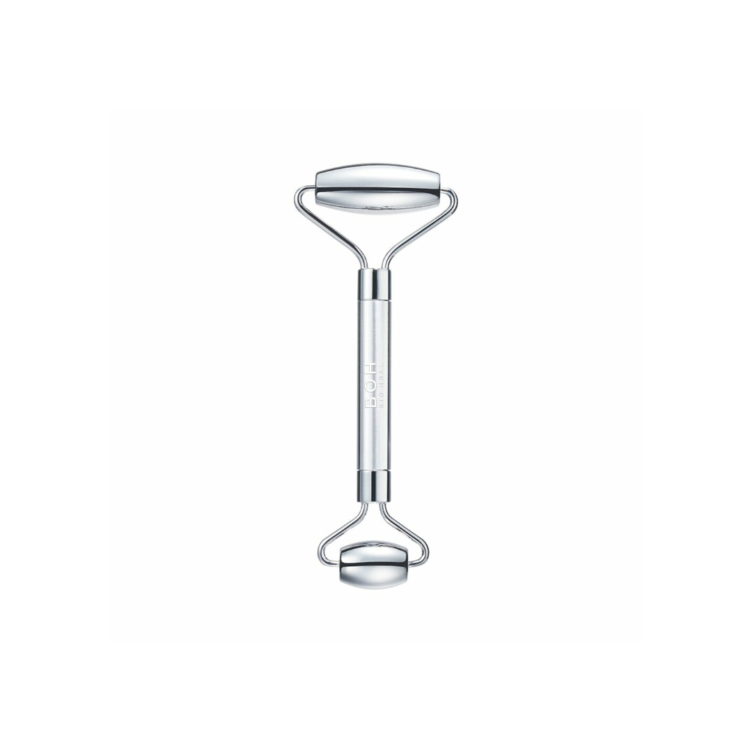 Bioheal BOH Probioderm Lifting Face Roller for skincare, featuring a sleek metal design and ergonomic handle for facial massage.