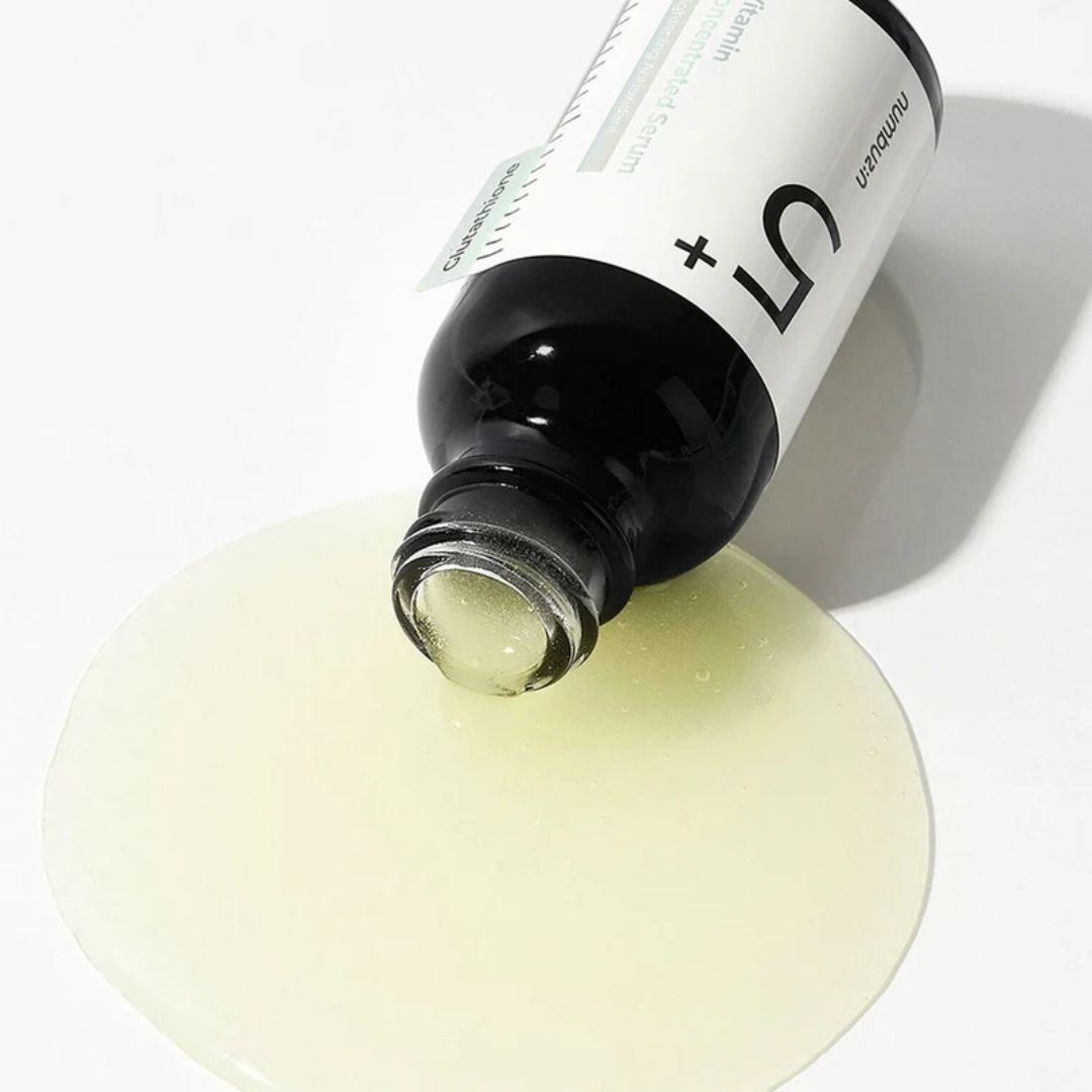 Numbuzin No. 5 Vitamin Concentrated Serum bottle, 30ml, with sleek packaging and dropper applicator for skincare.