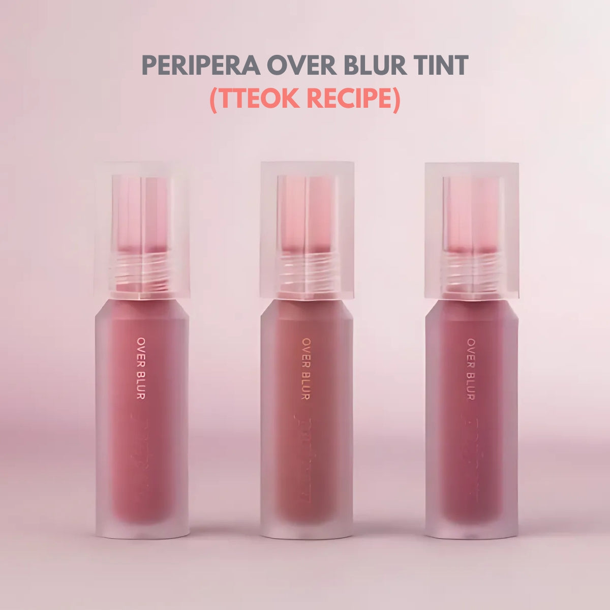 Peripera Over Blur Tint lip tint in milk tone-up shade, featuring smooth application and vibrant color on lips.