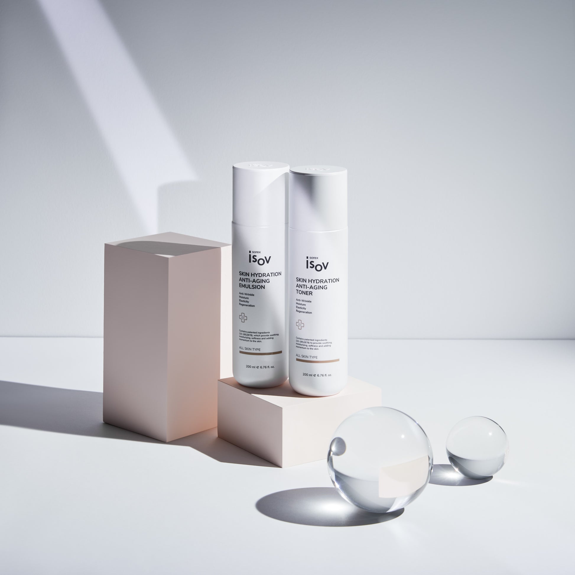 ISOV Skin Hydration Anti-Aging Emulsion in a 200ml bottle, a nourishing face moisturizer with a smooth, lightweight texture.
