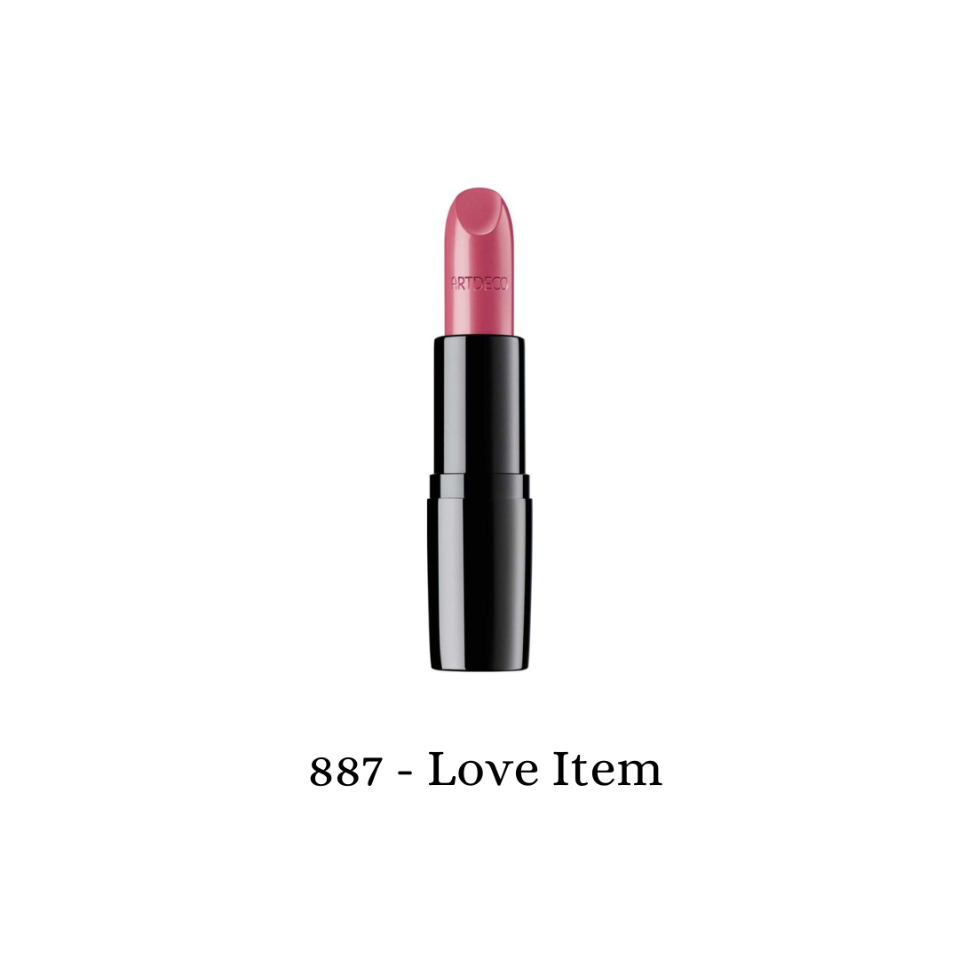ARTDECO Perfect Color Lipstick in a sleek tube, showcasing a vibrant shade ready for application.
