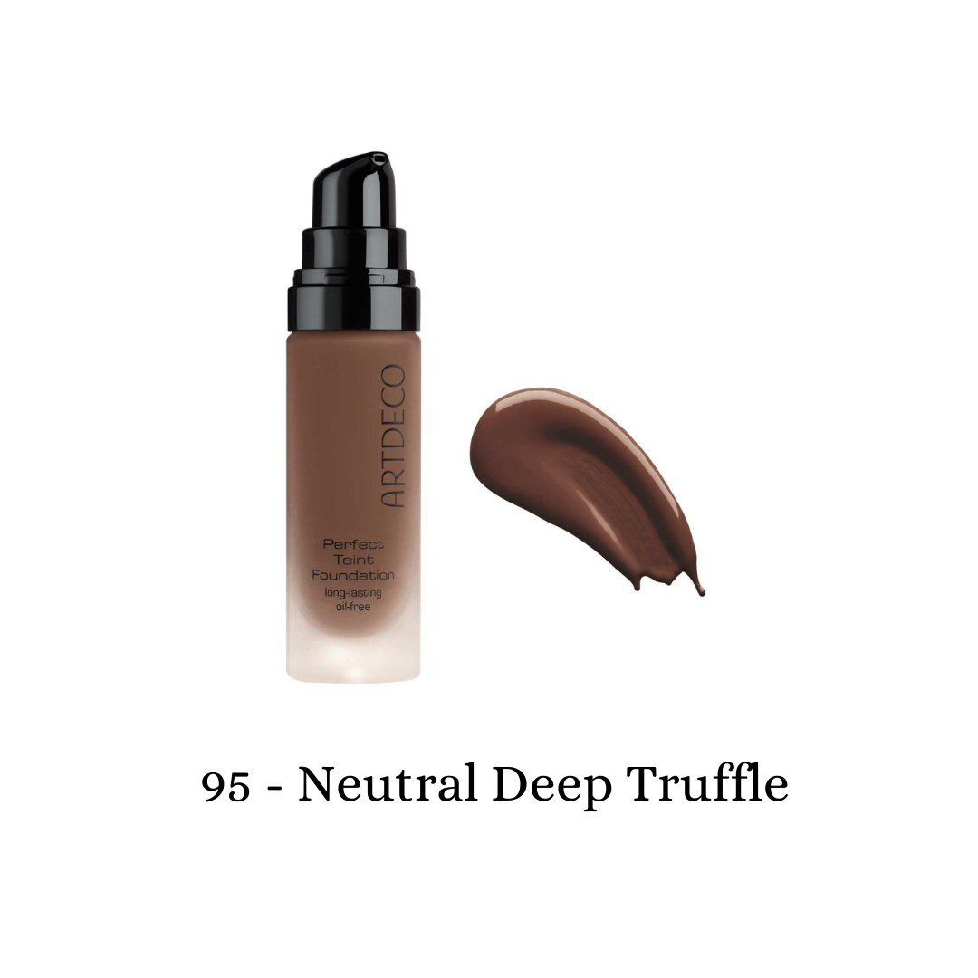 ARTDECO Perfect Teint liquid foundation in shade Neutral Deep Truffle, 20ml, with smooth, creamy texture for even skin tone.