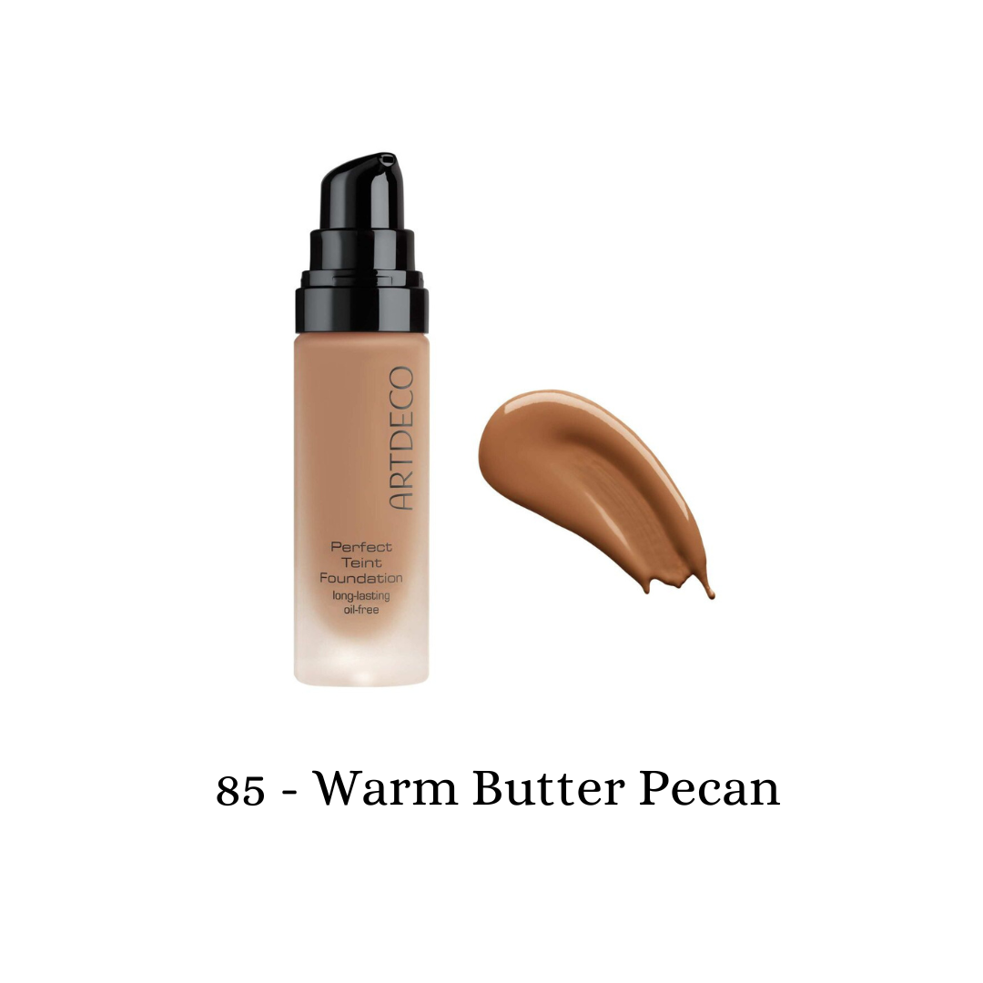 ARTDECO Perfect Teint Foundation in warm butter pecan shade, liquid foundation with a smooth, natural finish.