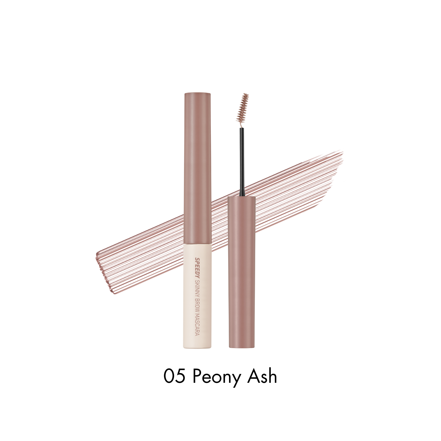Peripera Speedy Skinny Browcara eyebrow gel in a slim tube, designed for defining and shaping eyebrows.