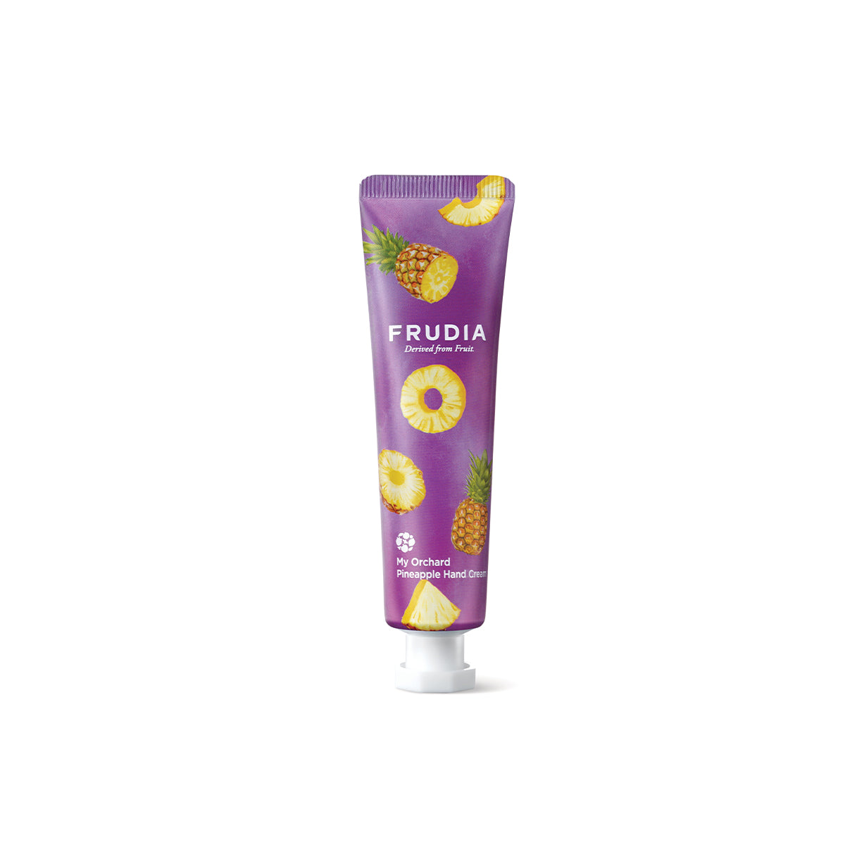 Frudia My Orchard Hand Cream with pineapple scent, featuring a tropical pineapple fruit illustration on the packaging.