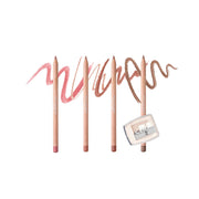 Clio Velvet Lip Pencil Set featuring multiple nude and bold lip liner shades in sleek packaging.
