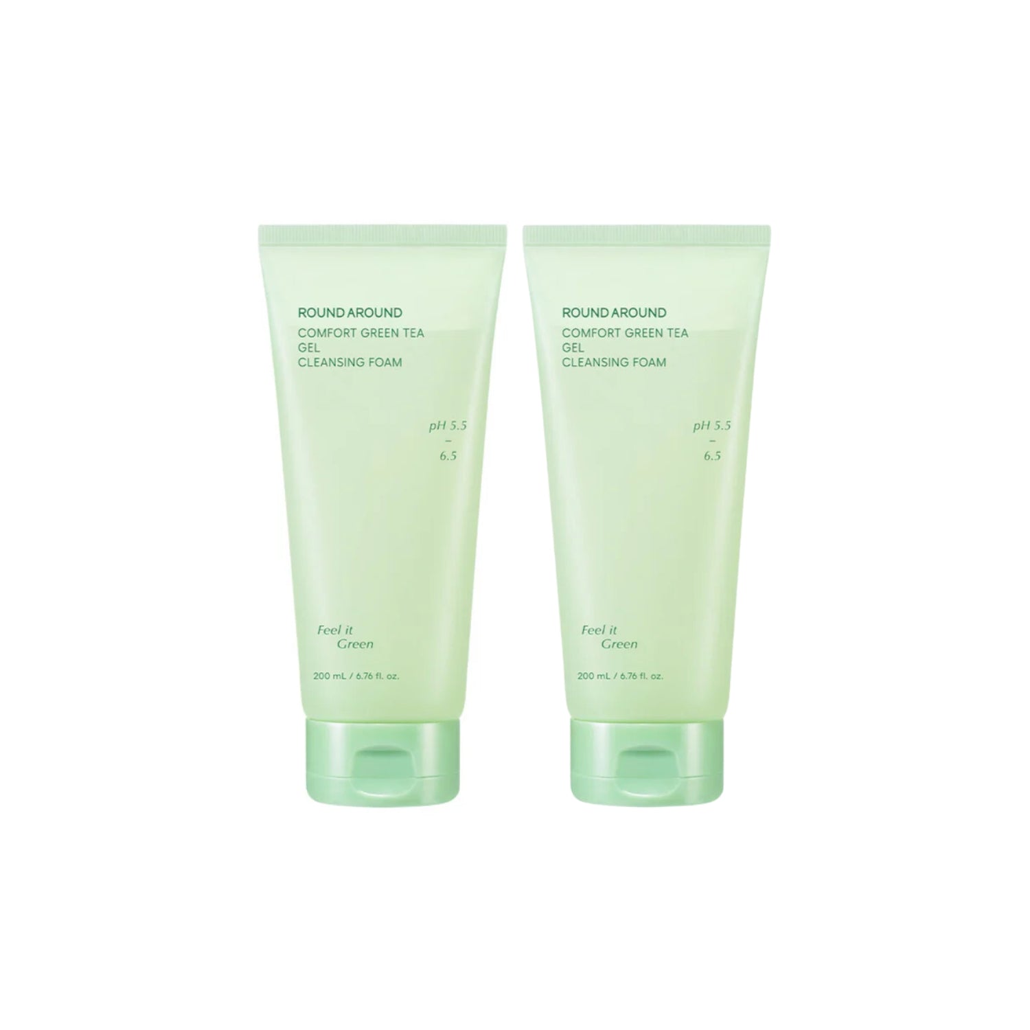 ROUND A’ROUND Comfort Green Tea Gel Cleansing Foam Double Set