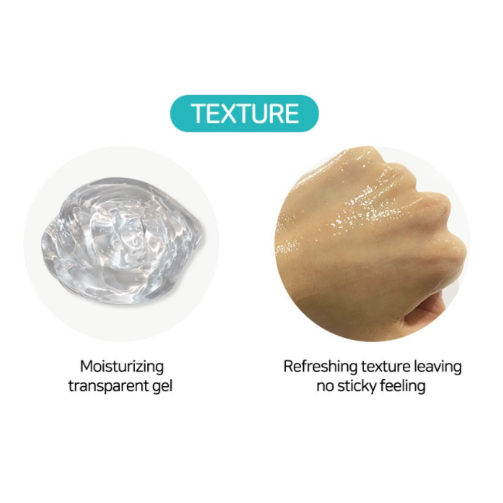 Frudia My Orchard Aloe Real Soothing Gel 300ml face moisturizer with aloe vera in a clear plastic jar.
