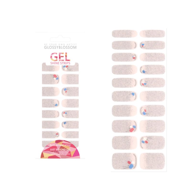 Glossy Blossom Gel Nail Strips - Rising Light - Shop K-Beauty in Australia