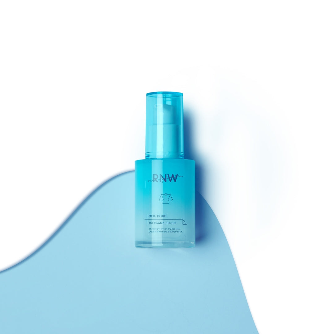 RNW Derma Pore Oil Control Serum 30ml in a sleek bottle, designed to reduce pore oiliness and control shine for healthier skin.