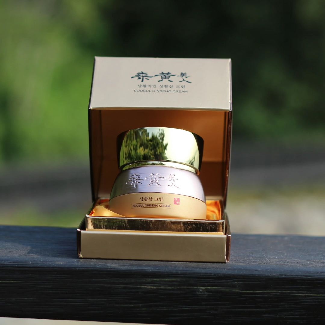 Soosul Ginseng Cream 60g face moisturizer jar with a natural, nourishing skincare formula for healthy, hydrated skin.