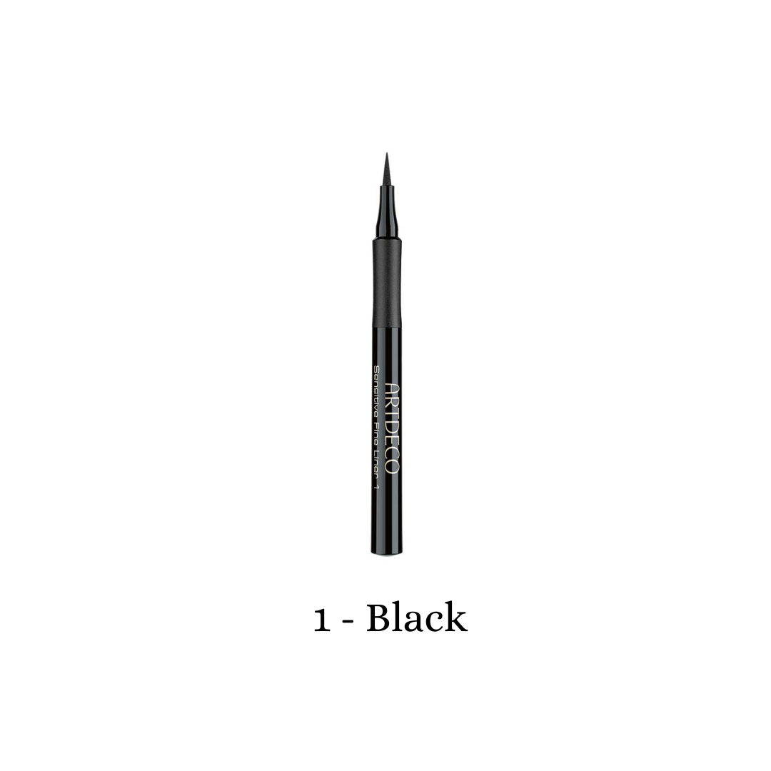 Black ARTDECO Sensitive Fine Liner liquid eyeliner with precise applicator for a smooth, defined line.