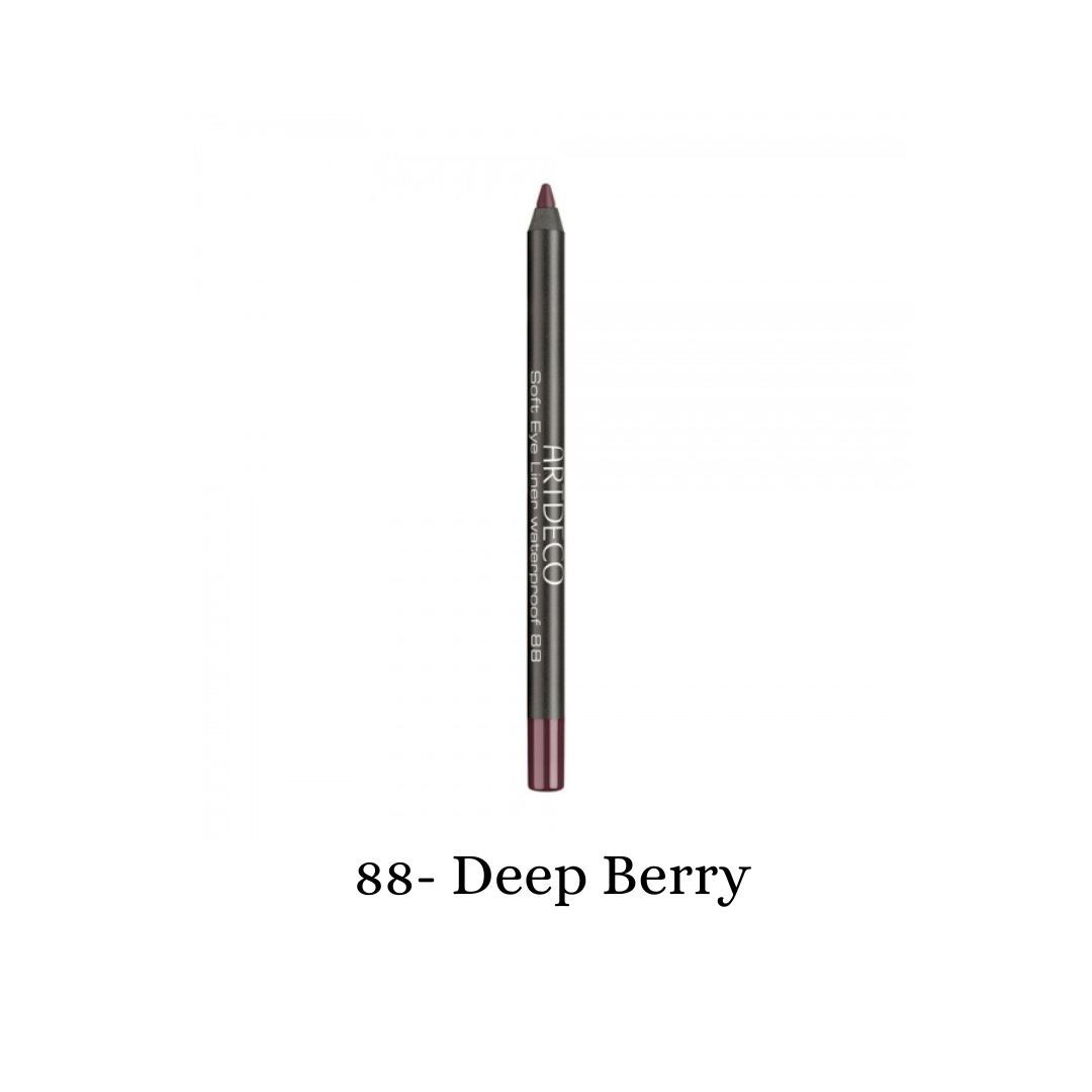 ARTDECO soft waterproof gel eyeliner in black, displayed in a sleek container with the product open showing the gel formula.