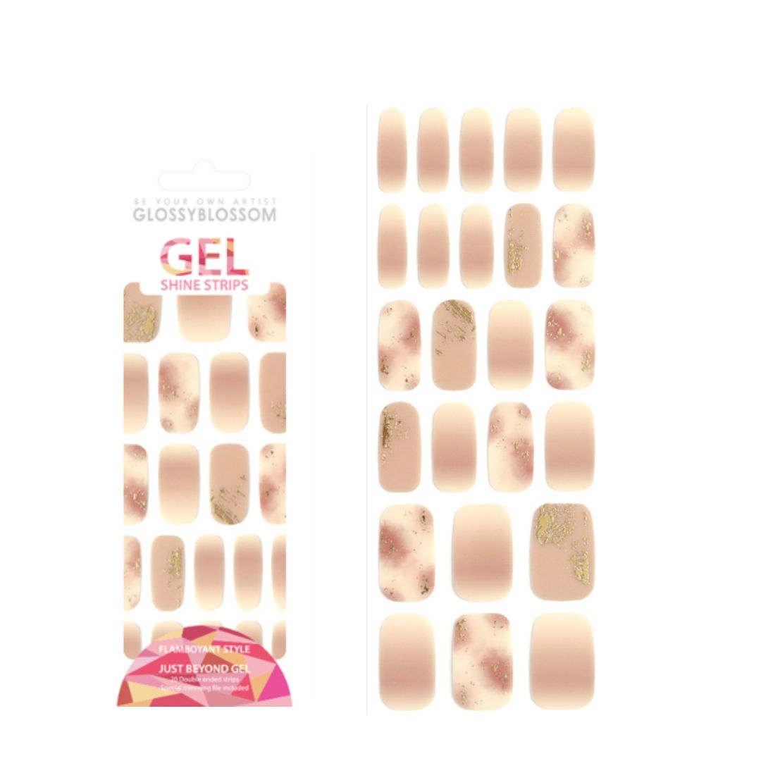 Glossy Blossom Gel Nail Strips - Slow Mood - Shop K-Beauty in Australia