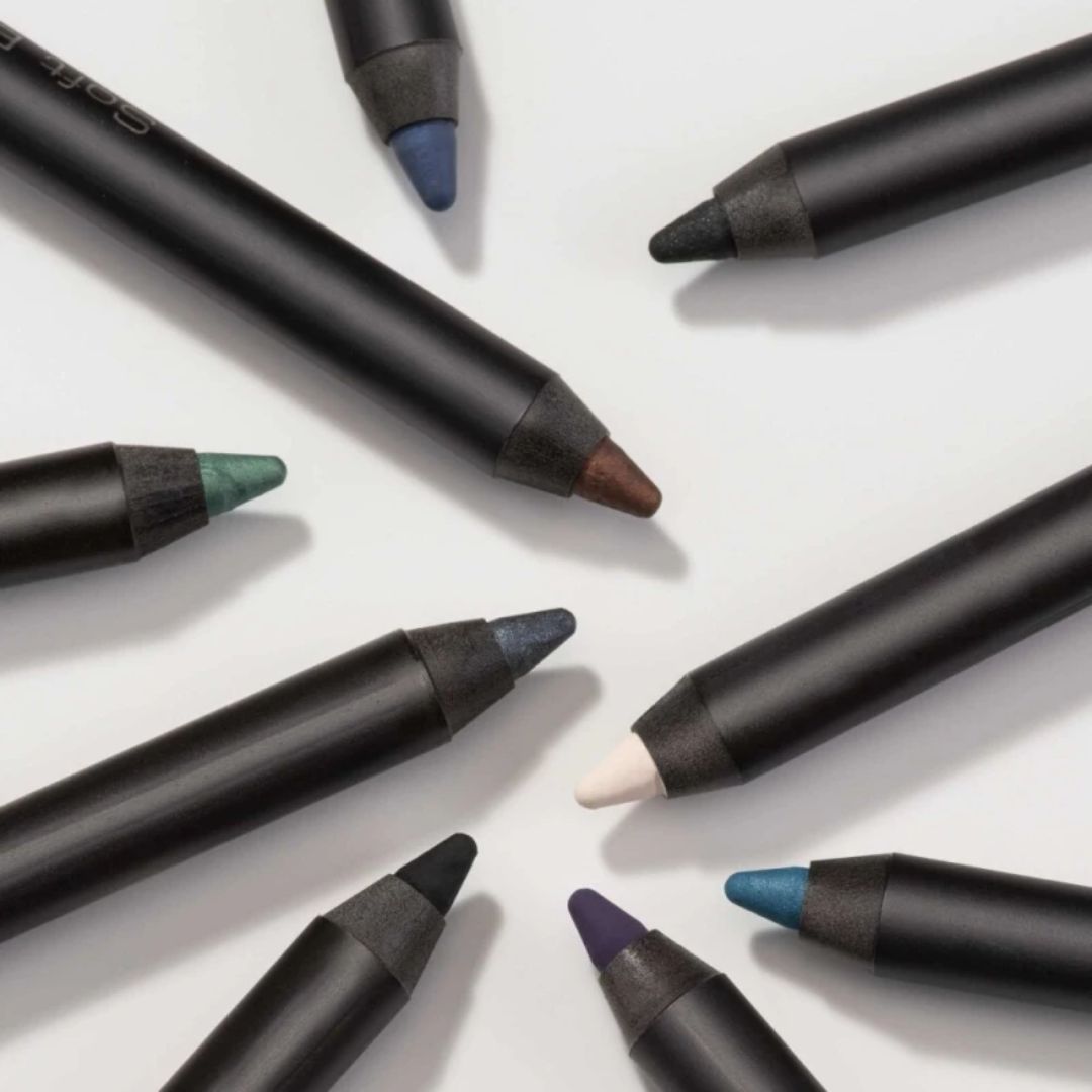 ARTDECO waterproof gel eyeliner in soft black, showing smooth application and creamy texture in a close-up shot.