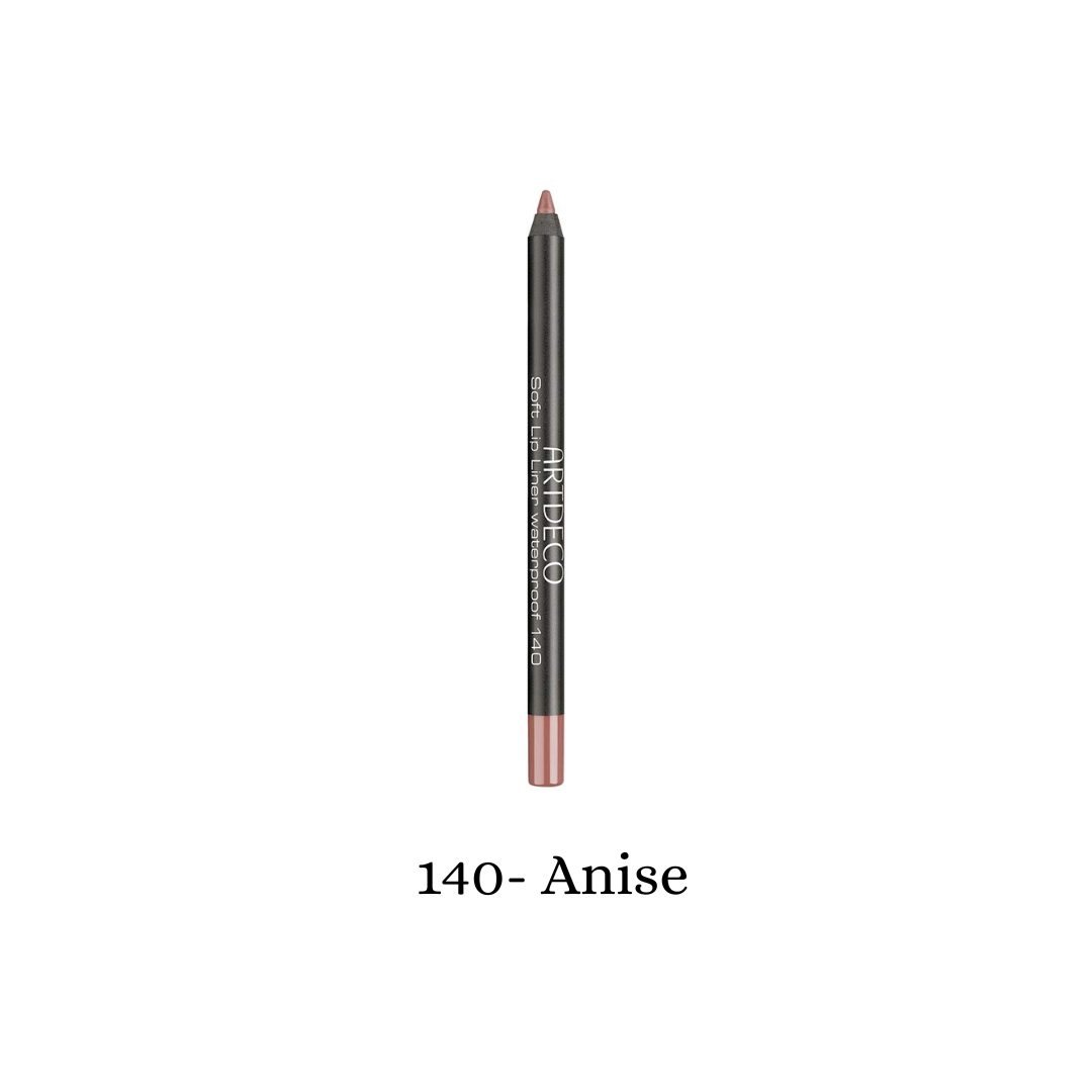 ARTDECO waterproof soft lipliner pencil in a natural shade, designed for precise application and long-lasting wear.
