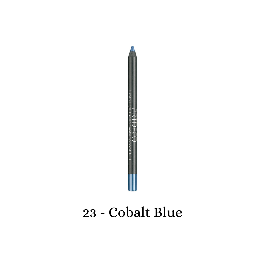 ARTDECO waterproof gel eyeliner in vibrant cobalt blue, showcasing a smooth, soft texture ideal for precise eye definition.
