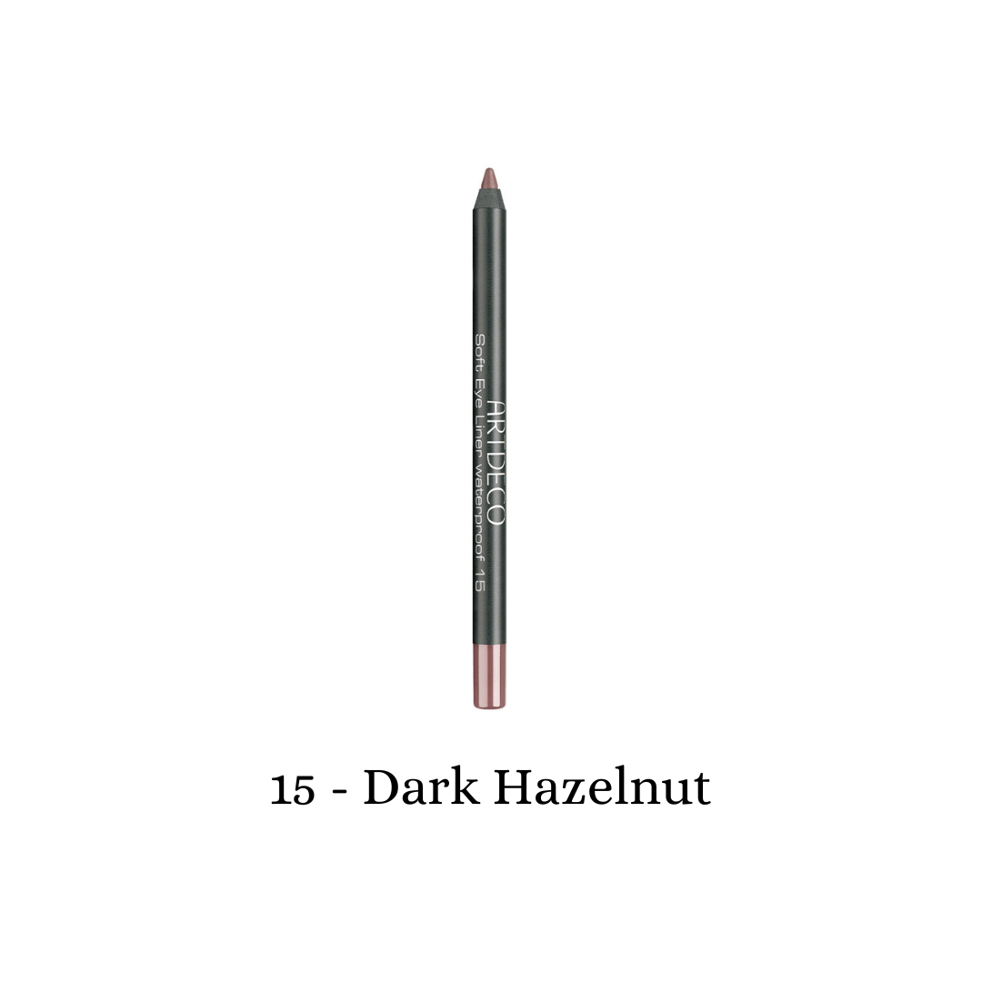 ARTDECO waterproof gel eyeliner in dark hazelnut, smooth texture and precise application for defined eyes.